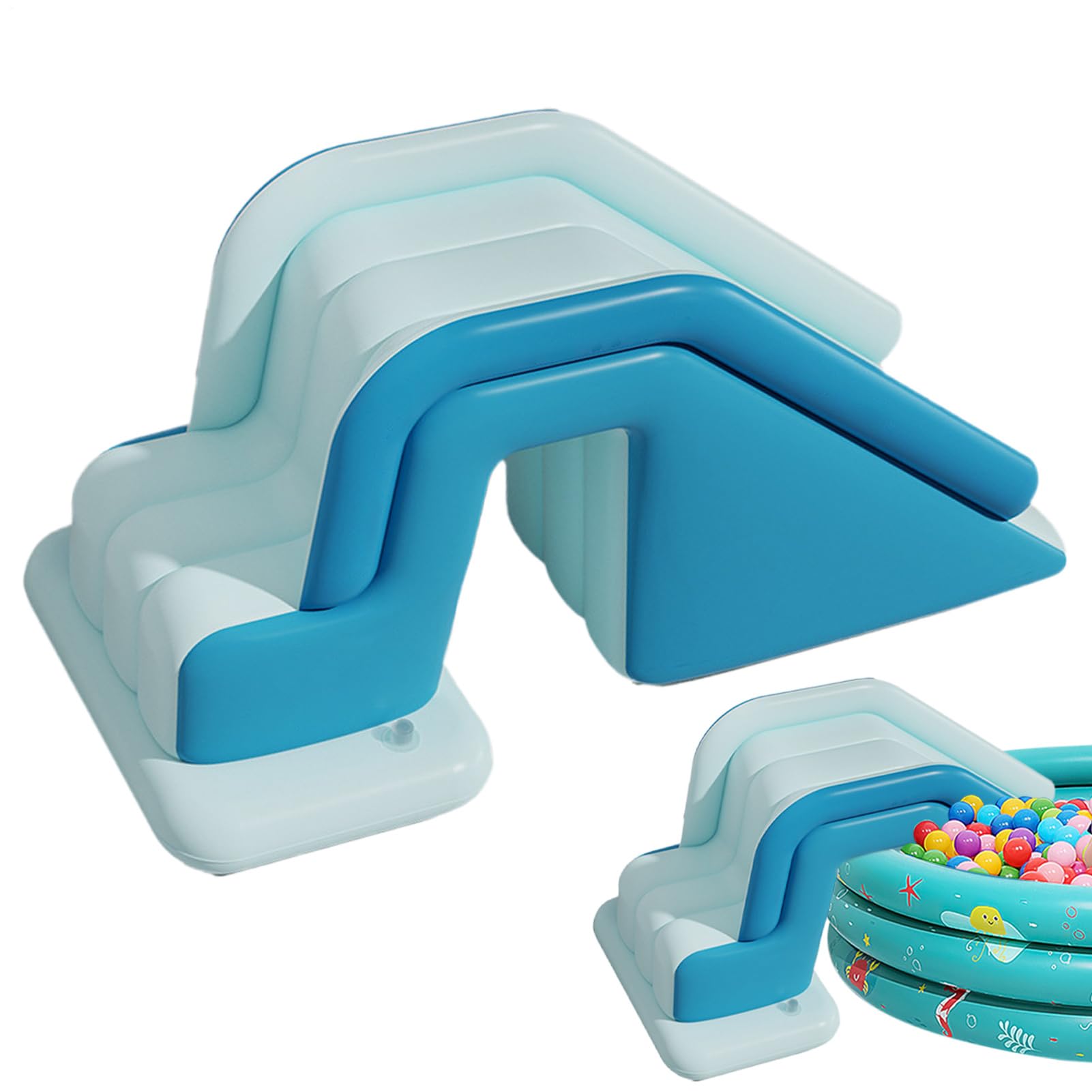 Mppchhn Tobogán Piscina Infantil,Tobogán Hinchable Plegable para Piscinas - Rampa Antideslizante De Montaje Rápido para Niños Y Niñas En Exteriores Fiestas De Verano Camping