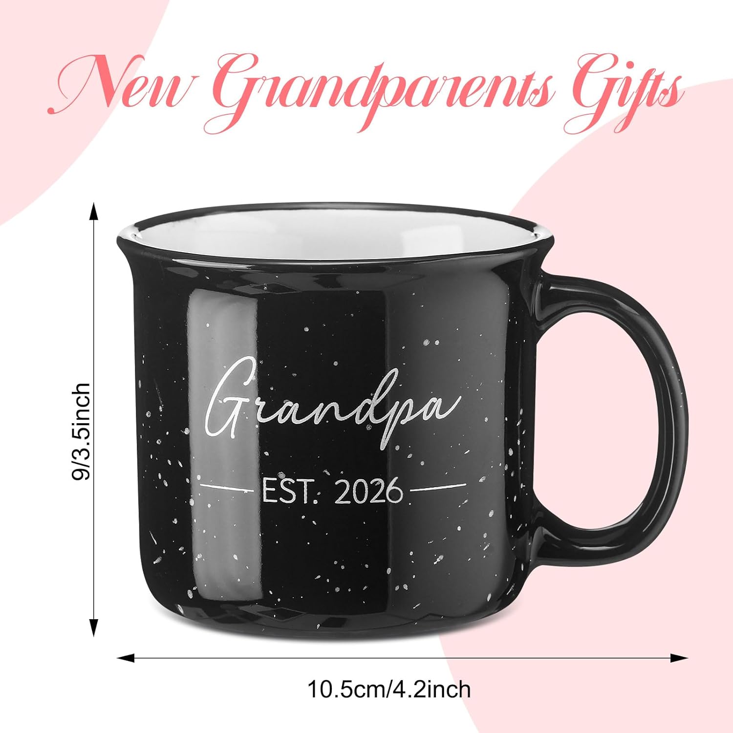 Baderke 2 Pcs New Grandparents Gifts Est 2026 Grandma and Grandpa Mugs 11oz Set Promoted to Grandparents First Time Pregnancy Announcement Baby Shower Gender Reveal Party Gifts - Image 2