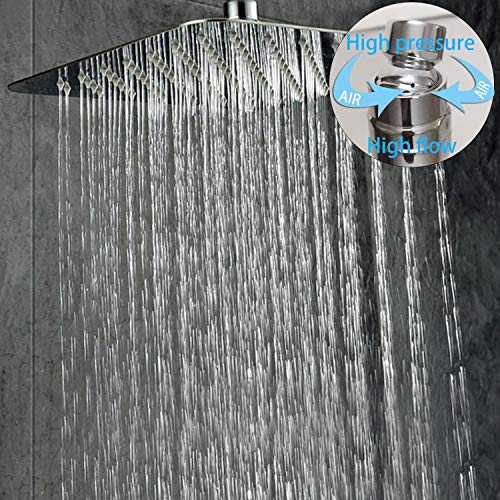 image for SR SUN RISE 16 Inches Polished Chrome Shower Faucet System Bathroom Lu