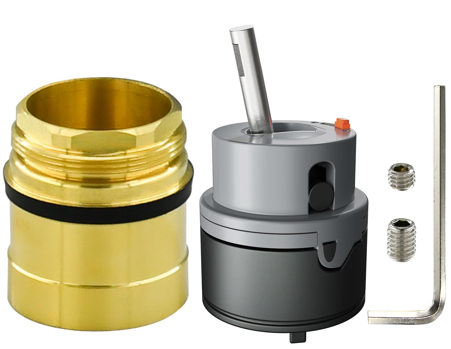 RP50587 Single Handle Compatible with Delta Repair Kit,Lavatory Kitchen Shower Faucet Valve Assembly,Works with DIAMOND Seal Technology Models Featuring a 36 mm Motion Cartridge, RP51503 Bonnet Nut