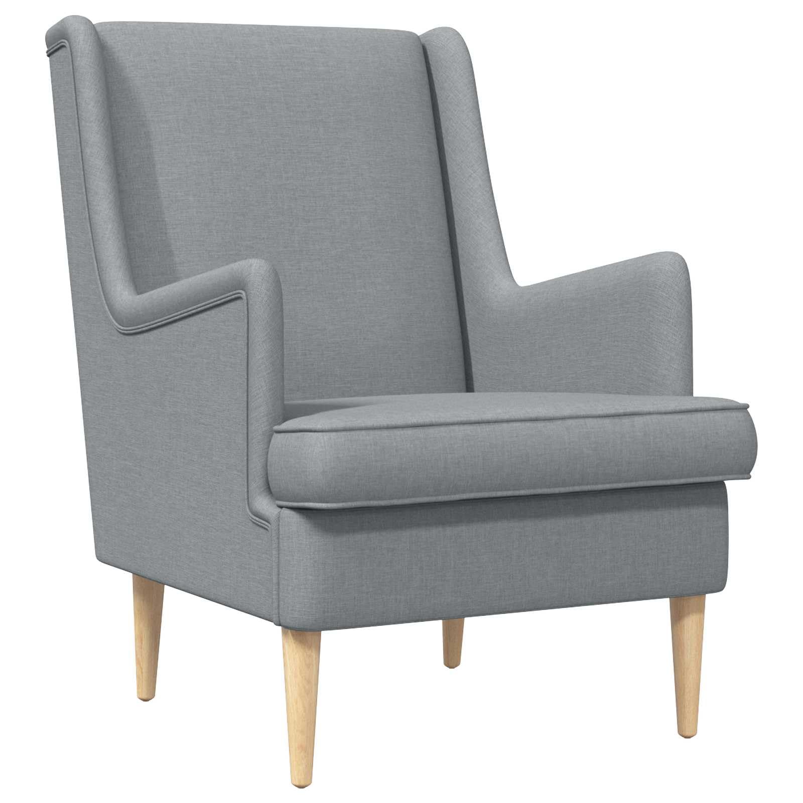 Hothingwell Poltrona con Poggiapiedi 2 Pezzi Grigio Chiaro Tessile