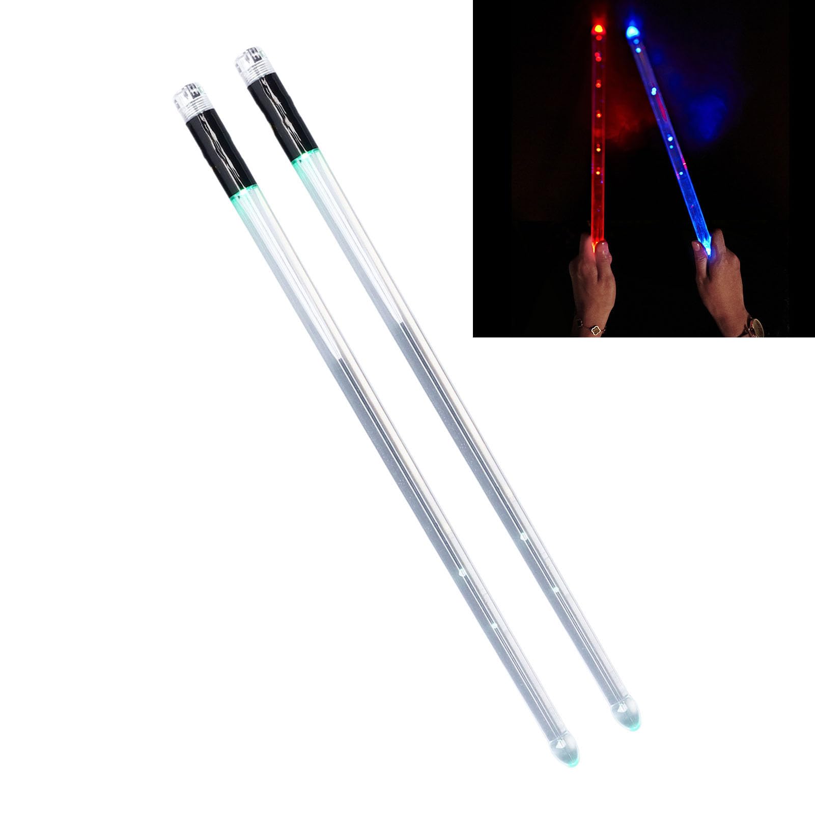 Bacchetta LED, Bacchetta LED USB Ricaricabile 15 Bacchette Luminose Che Cambiano Colore Con Interruttore Per Performance Sul Palco - Foto 11