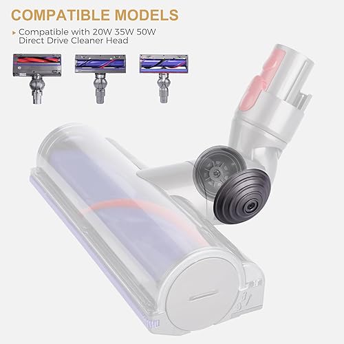 Miniatura 2 de Rueda de bola+tiras de felpa + rodillo de cabeza compatible con Dyson V6 V7 V8 V10 V11 DC62 Partes de cabezal de aspiradora 35W 50W Accesorios de