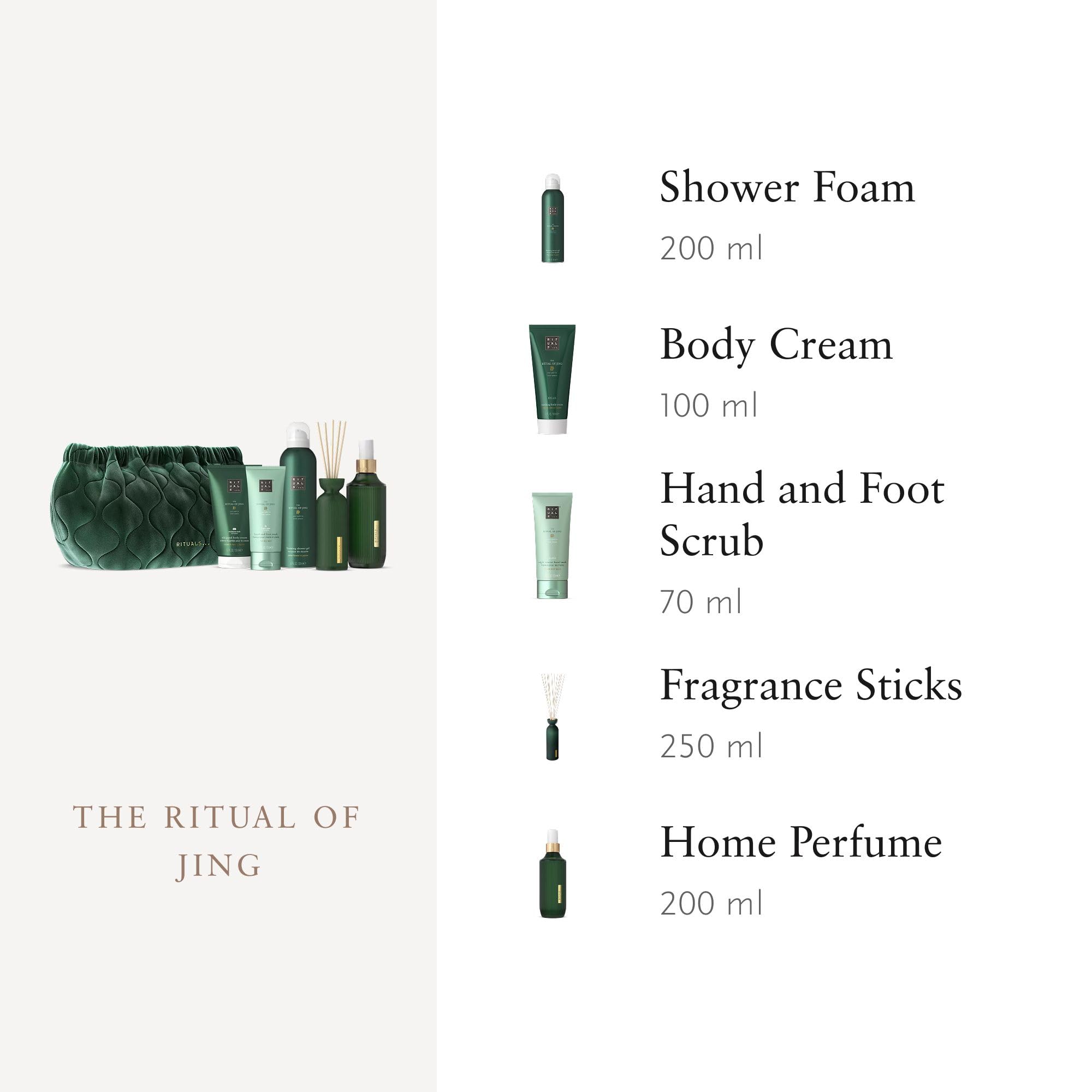 RITUALS Cofanetto regalo donna The Ritual of Jing, Large – Set regalo donna con prodotti per la cura del corpo arricchiti con loto, giuggiola, lavanda e sandalo – Set bagno rilassante