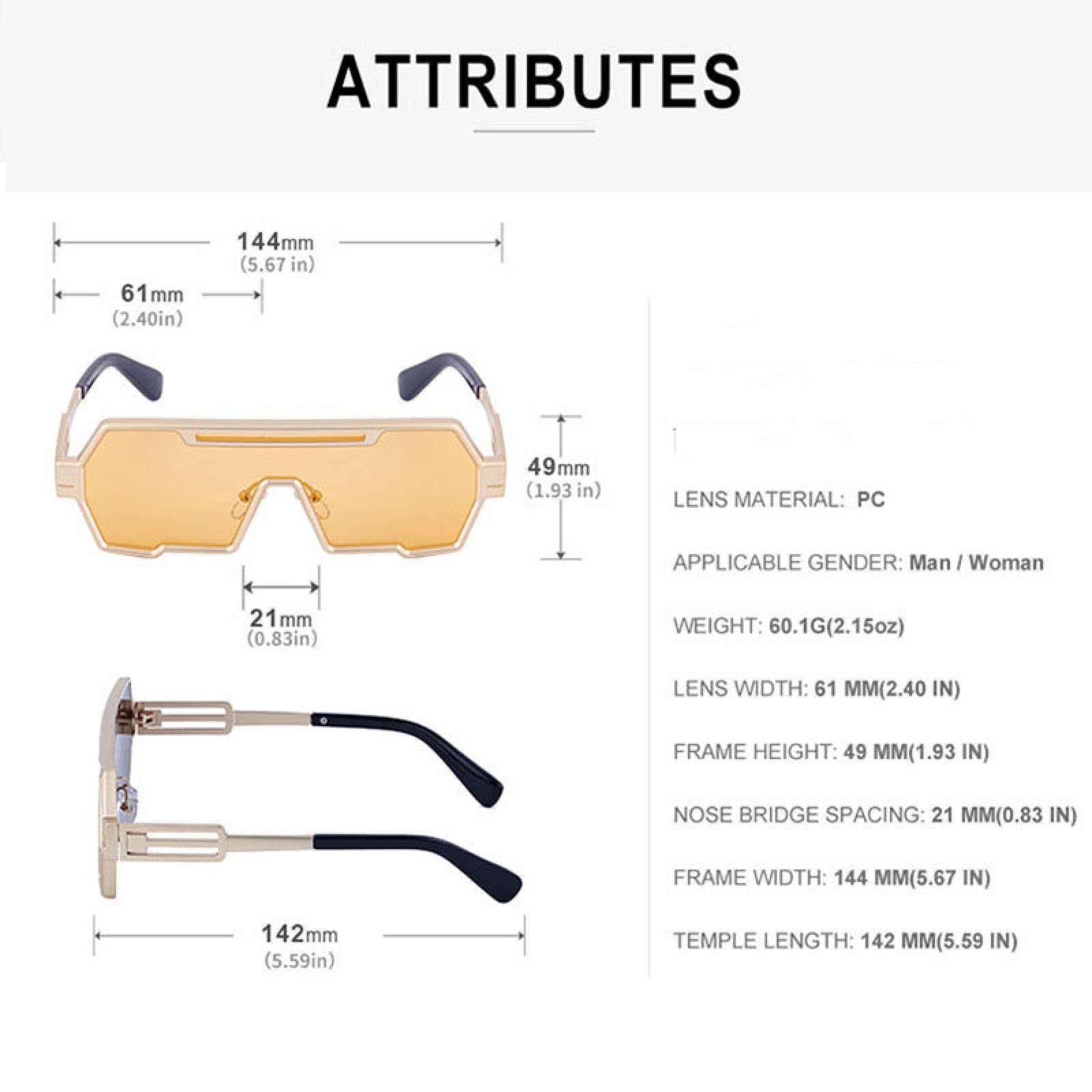 Gafas de sol vintage de metal punk con protección UV400