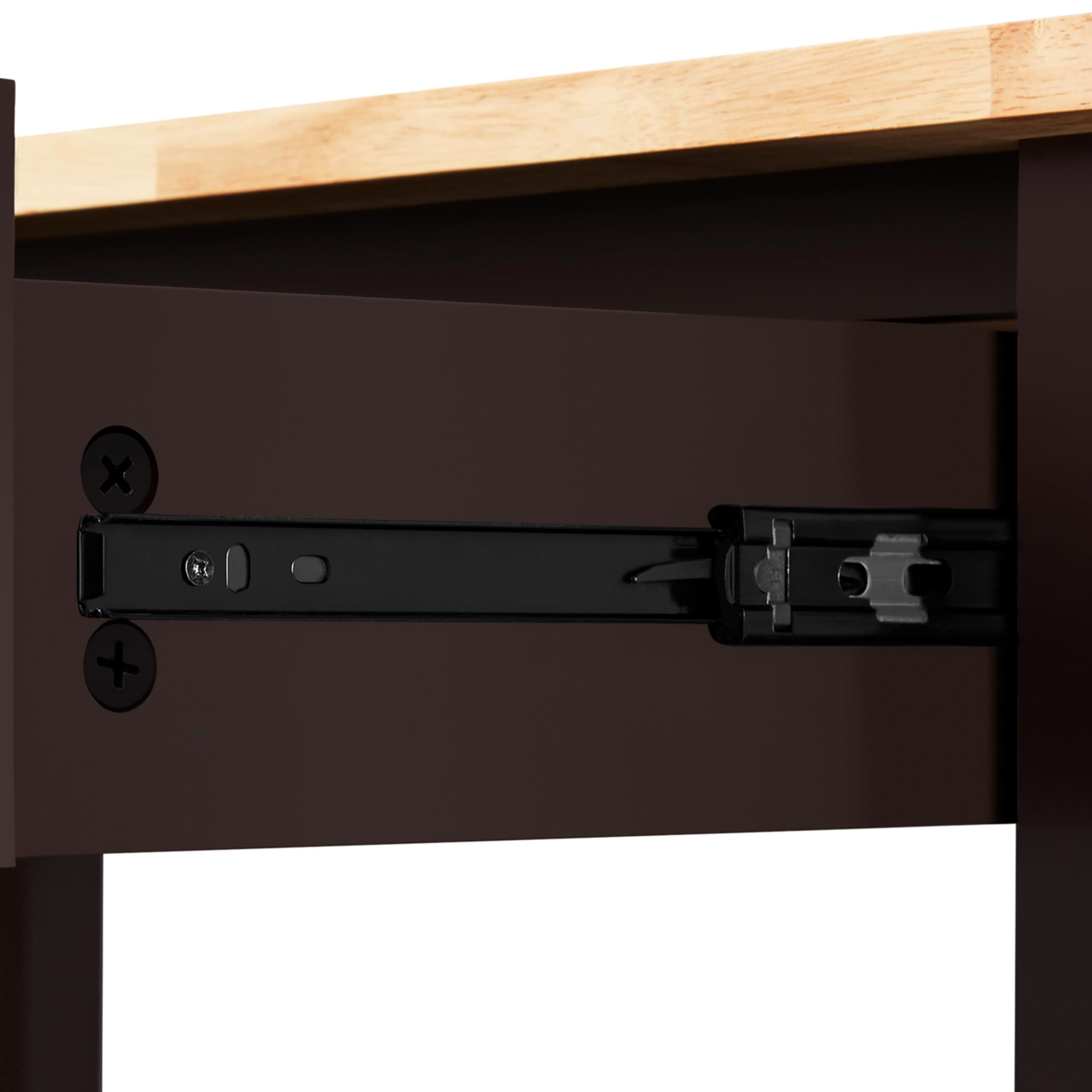 Yaheetech Carrello da Cucina a 3 Ripiani con Ruote Credenza Salvaspazio per Microonde con Cassetto per Cucina Dipensa o Bar 101,5 x 51 x 92 cm Marrone Scuro