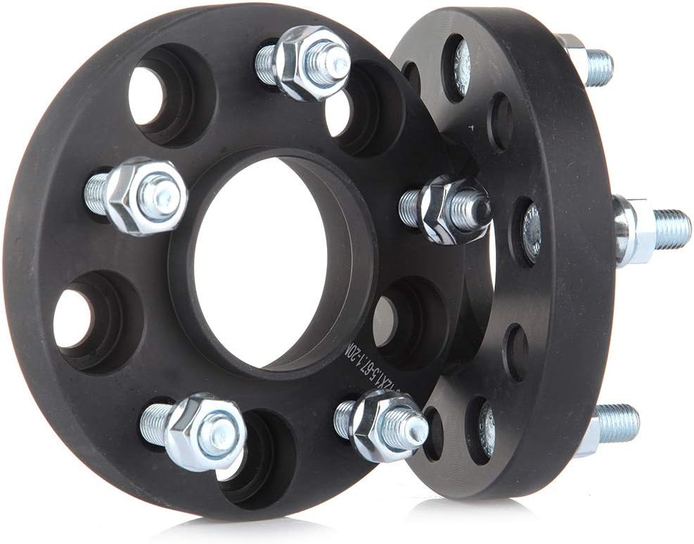2PCS 20mm 5x114.3 5x4.5 Hubcentric Black Wheel Spacers 12x1.5 Studs 67.1mm HUB Bore Fit for Ford for Kia for Hyundai 1989-1995 for Toyota Pickup for Eagle Talon