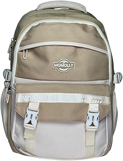 شنطة ظهر مدرسية Momolly والاستخدامات اليومية و للابتوب من خامات متينة ومقاومة للماء - أكسسوارات تعليقة من القطيفة للمراهقات والطالبات والنساء( مقاس 44*29*18 سم)