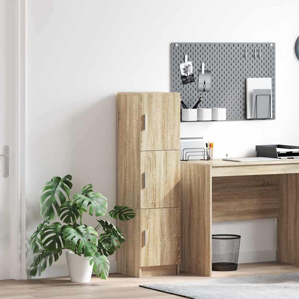 vidaXL Haut Armoire Chêne Sonoma 31.5 x 32 x 122.5 cm, Meuble Haut rectangulaire Moderne, Rangement Efficace, Style Minimaliste, déco Tendance pour Salon