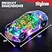 Playbees Light-Up Transparent Car Toy, Toys for Autistic Kids Ages 3-5 Sensory Toy for Kids with Autism Special Needs Toys, Bump and Go Toys for Toddlers Music and LED Effects Great Gift Idea