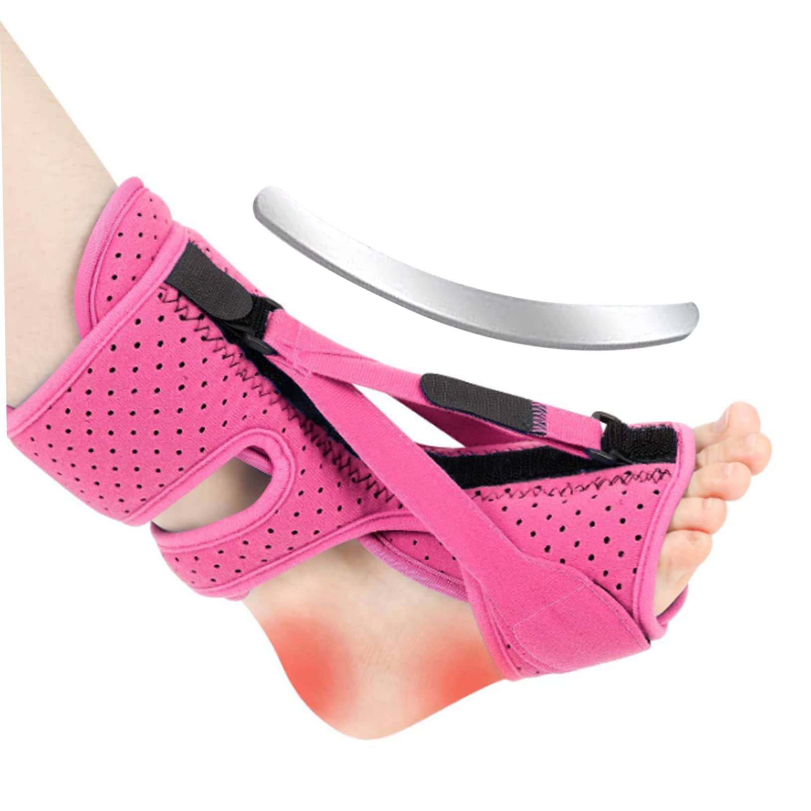 Férula nocturna para fascitis plantar soporte ligero para aliviar el dolor en el talón soporte para tobillo para hombres y mujeres