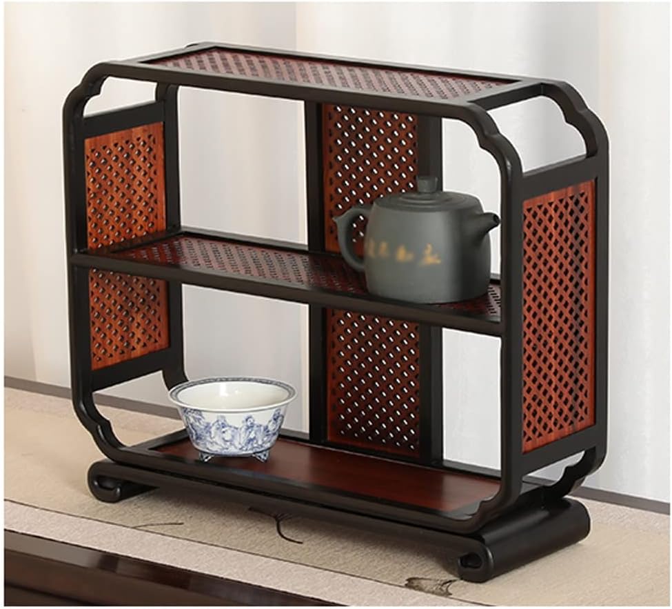 BABETT Bonsai Pedestal Vase Pedestal Stands Simple Tea Set Bonsai Stand Decoration Teapot Teacup Decoration Display Stand Home Display Rack Planter Stand Plant Holder (Color : A)