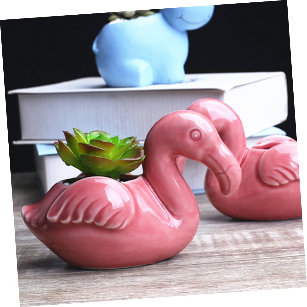 Pink Flamingo Planter Pot Flamingo Flower Pot Pink Succulent Pot Pink Planter Pot Indoor Plant Pots Home Decor Plant Decor Pots for Plants Succulent Plant Container Vase Ceramics - Image 4