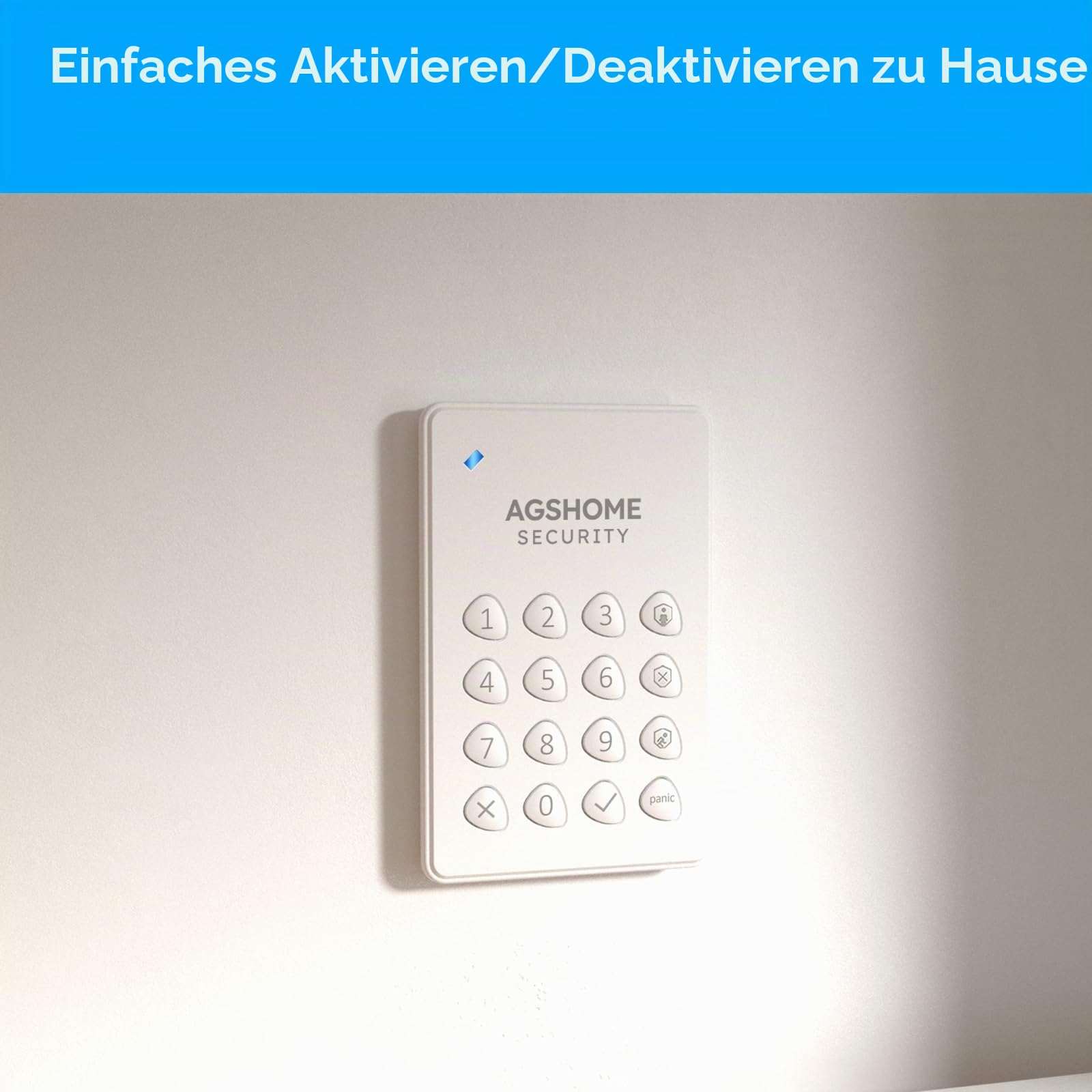 AGSHOME Alarmanlage Haus, 15-teiliges Funk Alarmanlagen Set mit Sirene, Bewegungsmelder, Tür- und Fenstersensoren, App-Steuerung, Alexa-kompatibel
