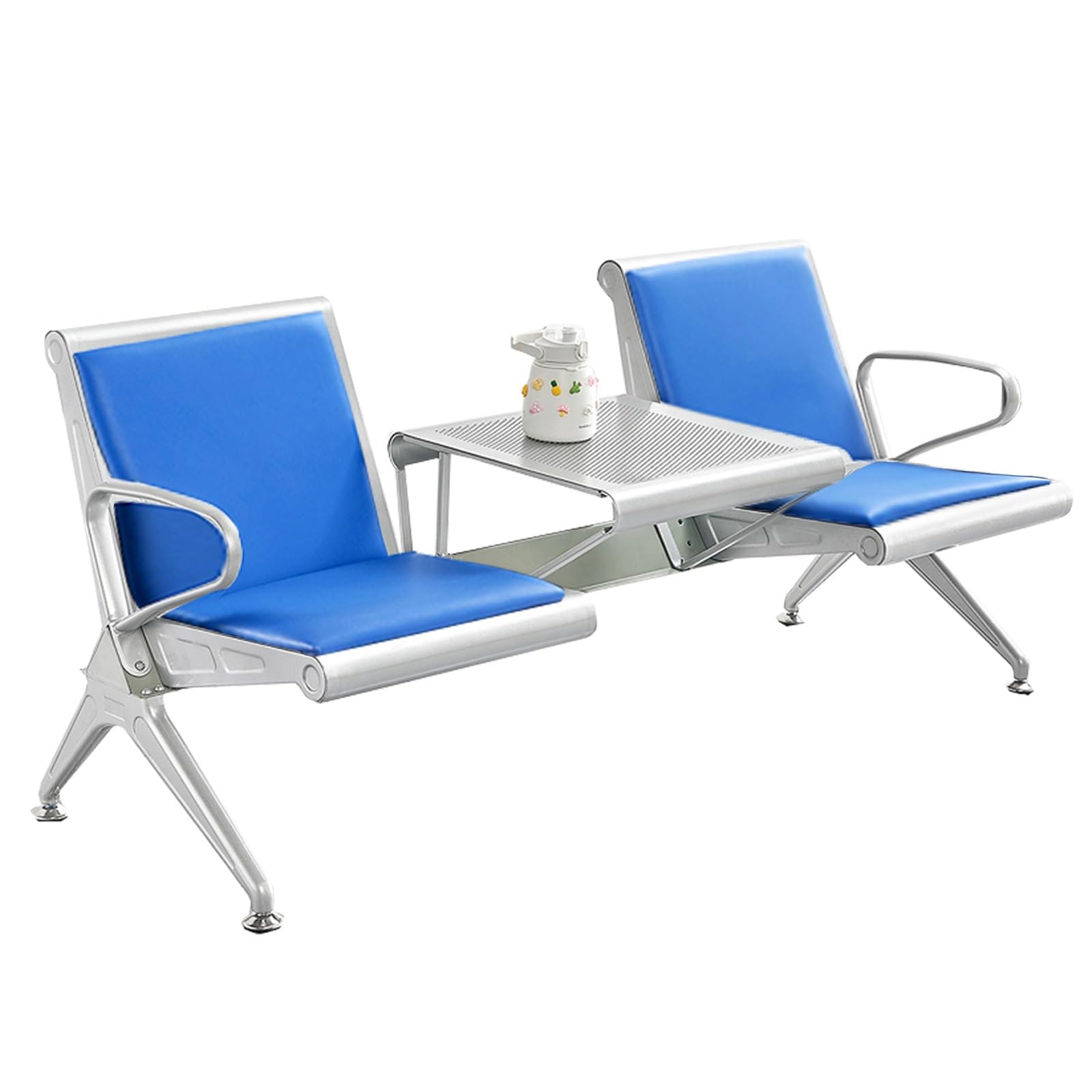 Asiento de recepción con brazos para vestíbulo y barbería de tres plazas
