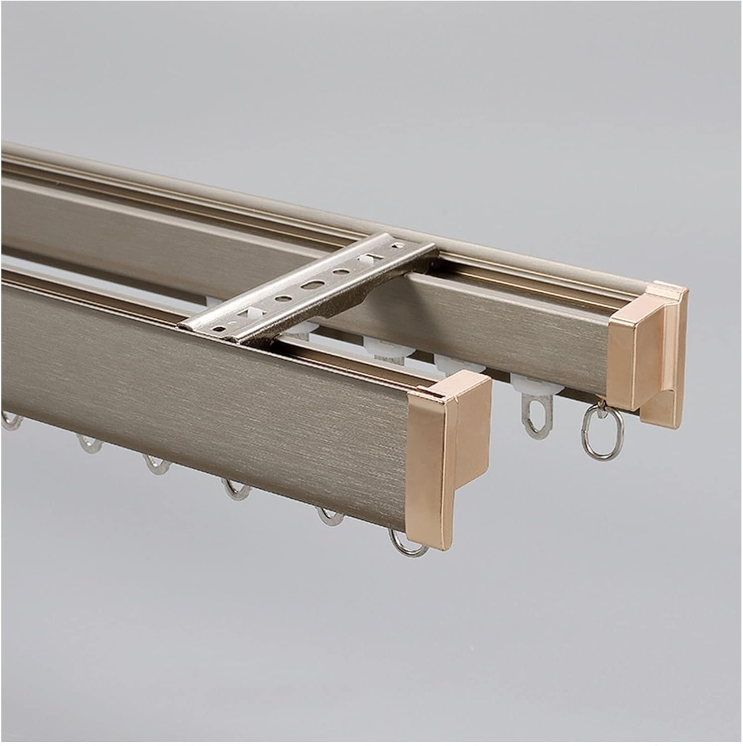 Tringles à rideaux doubles de 5 m en alliage d'aluminium haut de gamme pour plafond