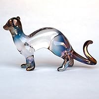 Vista 5 de Ferret Figurine of Hand Blown Glass