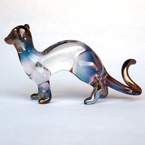 Miniatura 5 de Ferret Figurine of Hand Blown Glass