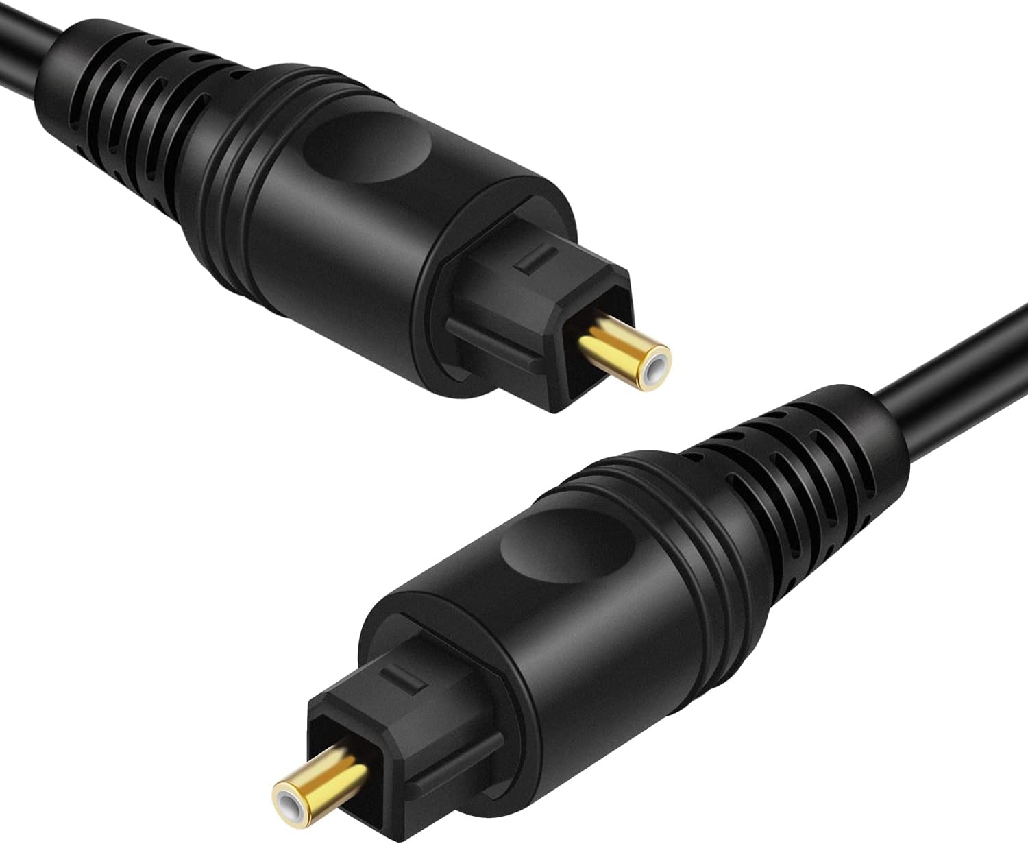 TNP Products Toslink Digital Optical Audio Cable (6 Feet) Home Theater Fiber Optic Toslink Male to Male Optical Plug Wire Cord