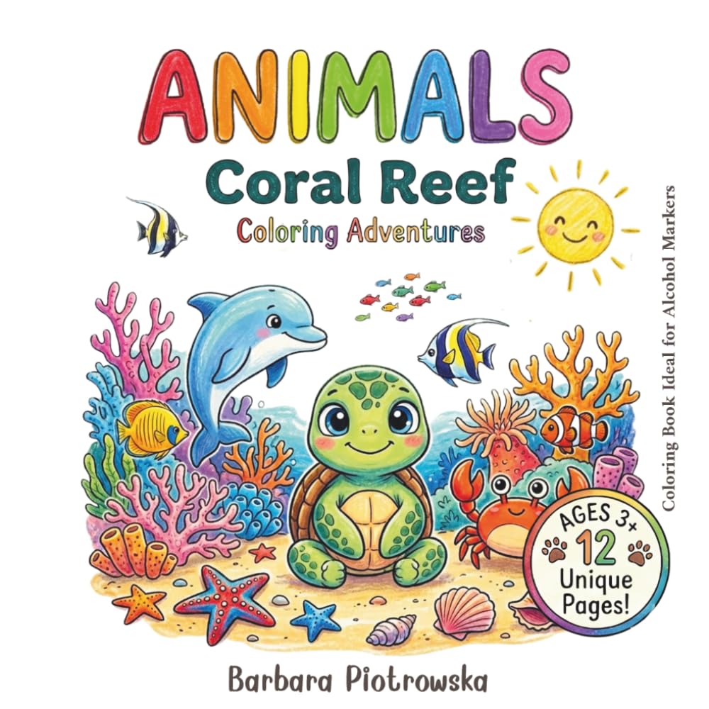 Cute and Cozy Coloring Book for Girls and Boys Ages 3–10 – Perfect for Alcohol Markers: Simple and Bold Patterns for Stress Relief and Relaxation