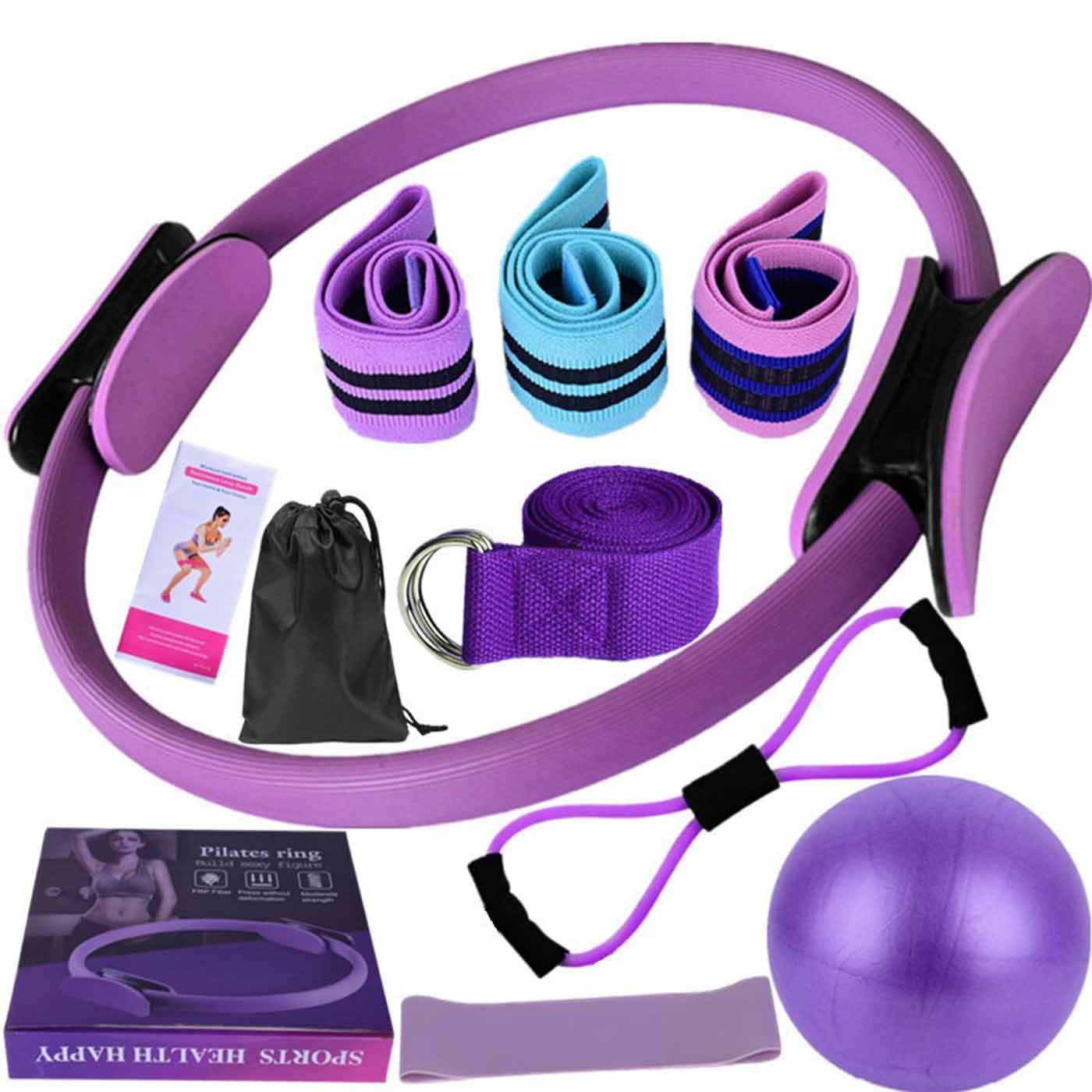 Zestawy SprzęTu Do Pilatesu Do Domu,Better Me Pilates Essentials Kit Dla Kobiet,SprzęT Domowy PierśCień Pilate'A,PiłKa Do Jogi 25 Cm,TaśMy Do ćWiczeń PośLadkóW,TaśMy Oporowe