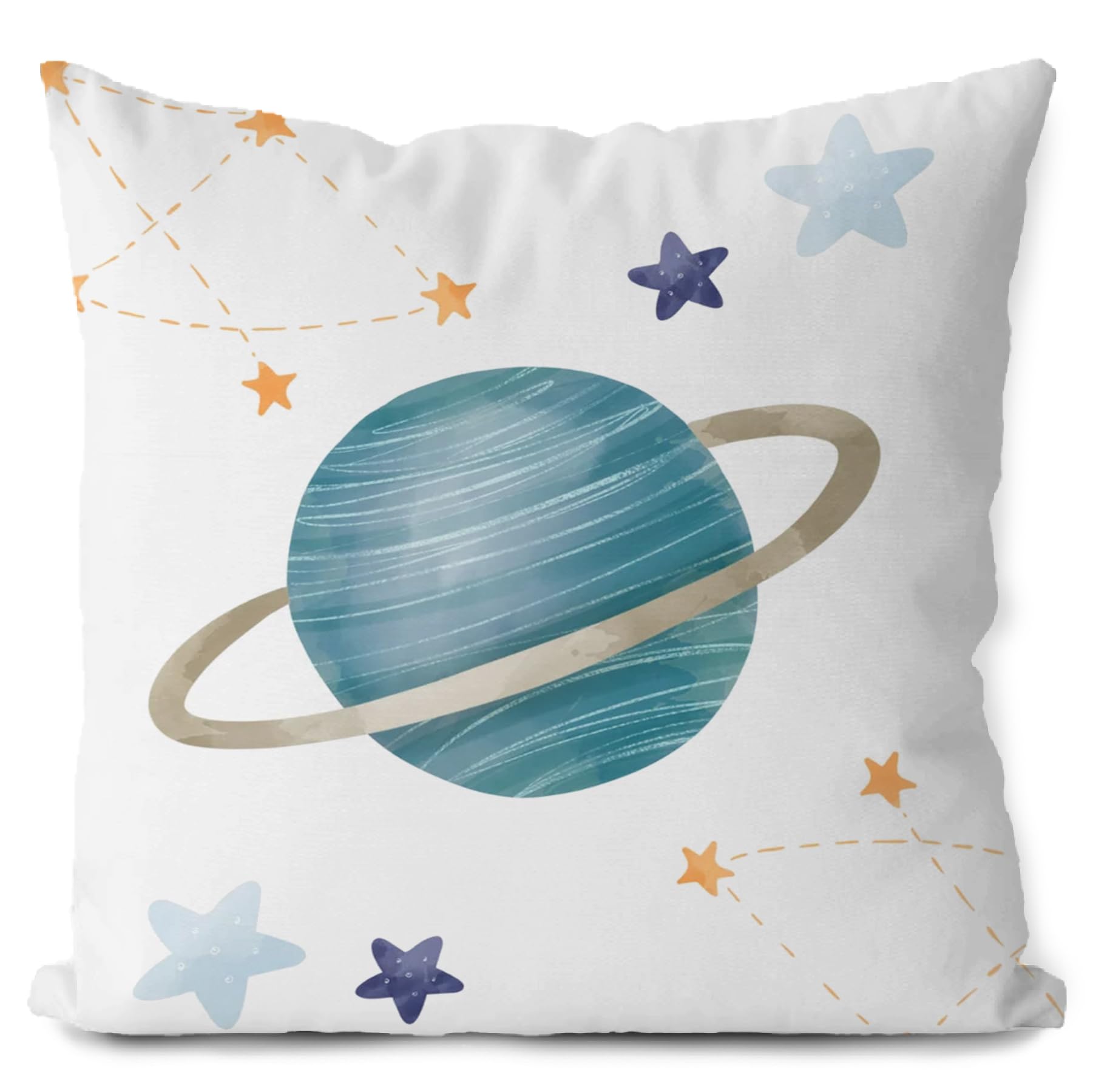 Likjad Space Decor for Boys Room,Planet Pillow Covers 18x18 - Galaxy Decor,Universe Galaxy Space Pillowcase for Sofa Bed,Kids Space Room Decor,