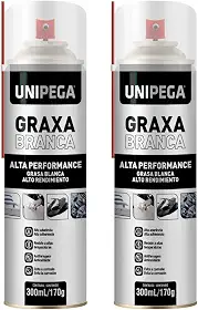 Kit 2 Graxa Em Spray De Alta Performance Lubrificação Branca 300ml