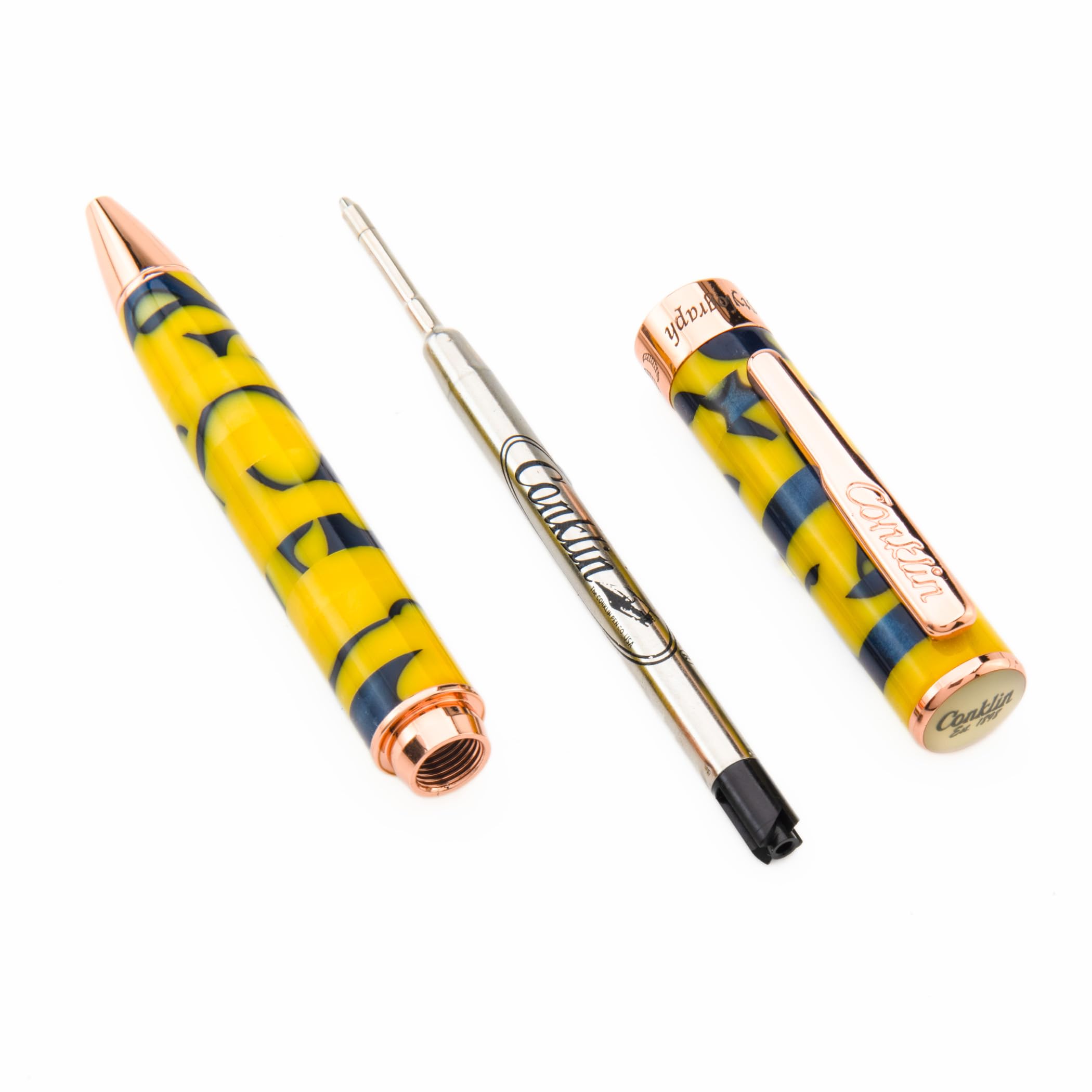 【限定カラー 全3種類】コンクリン Conklin ボールペン モザイク Amazon | Conklin Stylograph モザイクボールペン イエロー/ブルー 18K