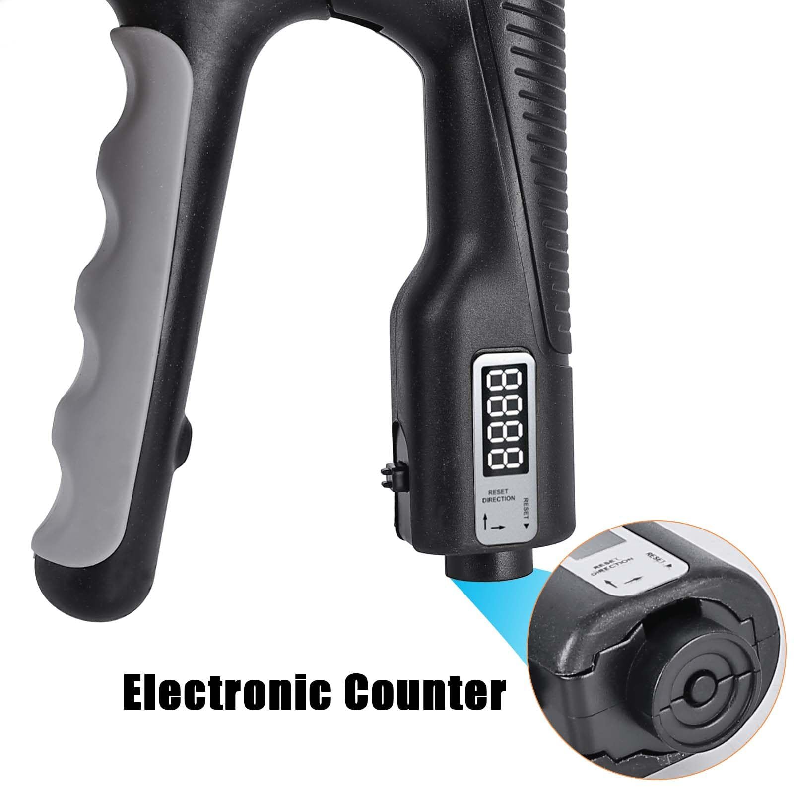 Entraîneur De Main Et D'avant-bras Btcmobile - Réglable 5-60kg - Avec Compteur - Noir