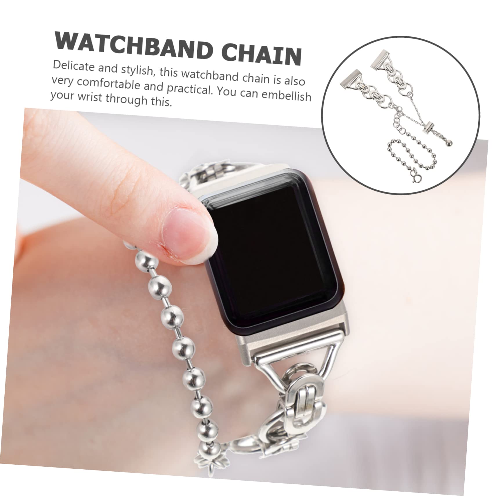 Uonlytech 2stücke Edelstahl Armband Für Sense Verstellbares Ketten-uhrenarmband Stilvoll Und Komfortabel Für Alltag Reisen Und Besondere Anlässe