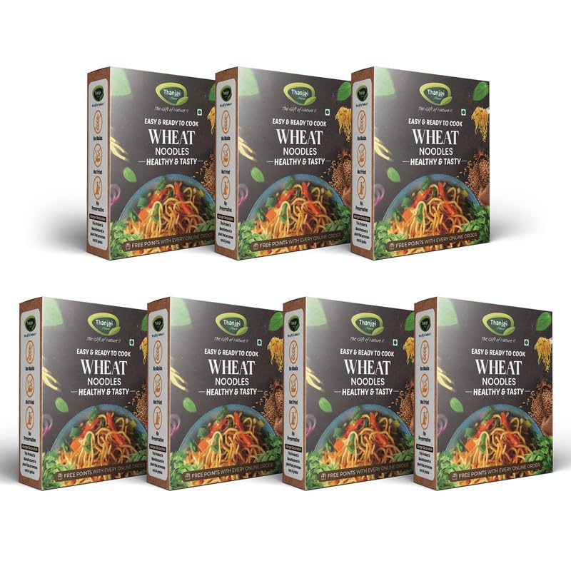 Image of Thanjai Natural Wheat Noodles 180 Grams X 7 (1260 Grams) of Homemade Natural Noodles( No Preservatives, No Chemicals, No Artificial Extract)
