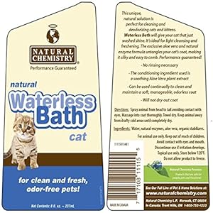 Natural Waterless Bath for Cats, 8-Ounce
