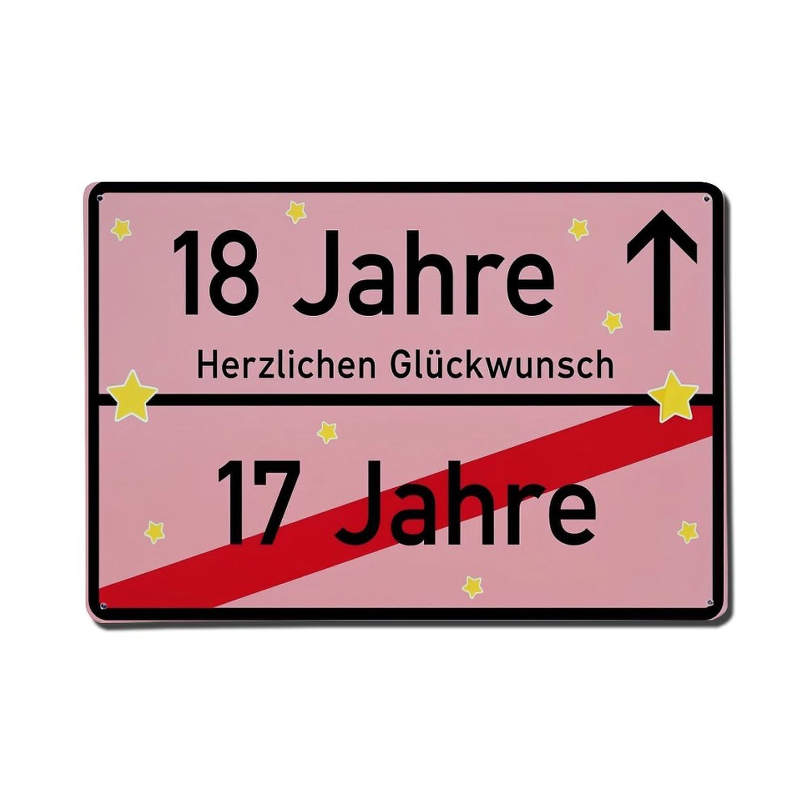 Pink Background Stars Arrow Text Retro Metal Tin Sign, Vintage Metal Poster for Home, Gaming Room, Studio Workshop,Bar,Garage Wall Art Decor 8x12 Inch