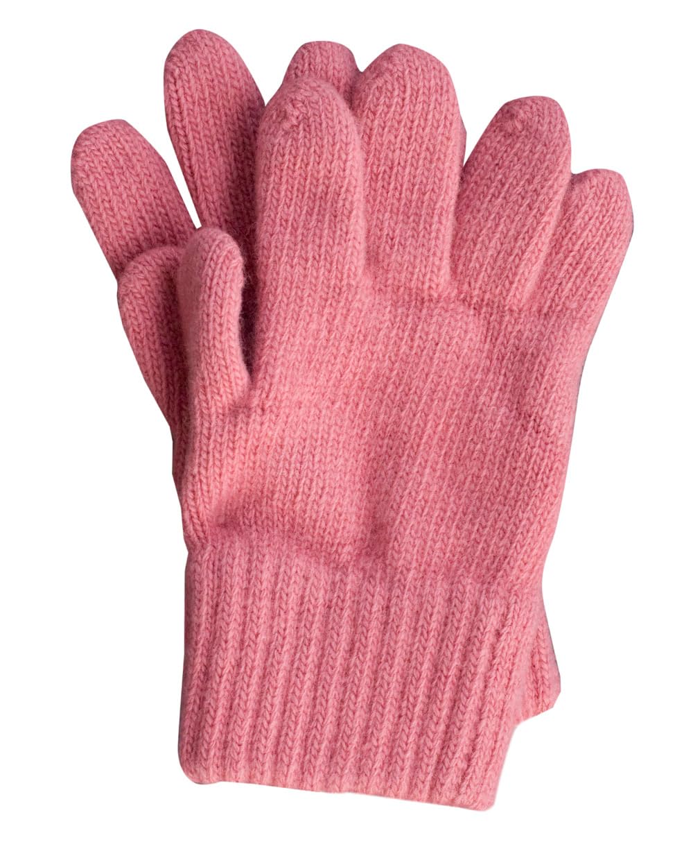 Fosternatur Pink Children's Finger Gloves/Knitted Gloves/Wool Gloves, 100% Merino Wool, Extra Fine, 3