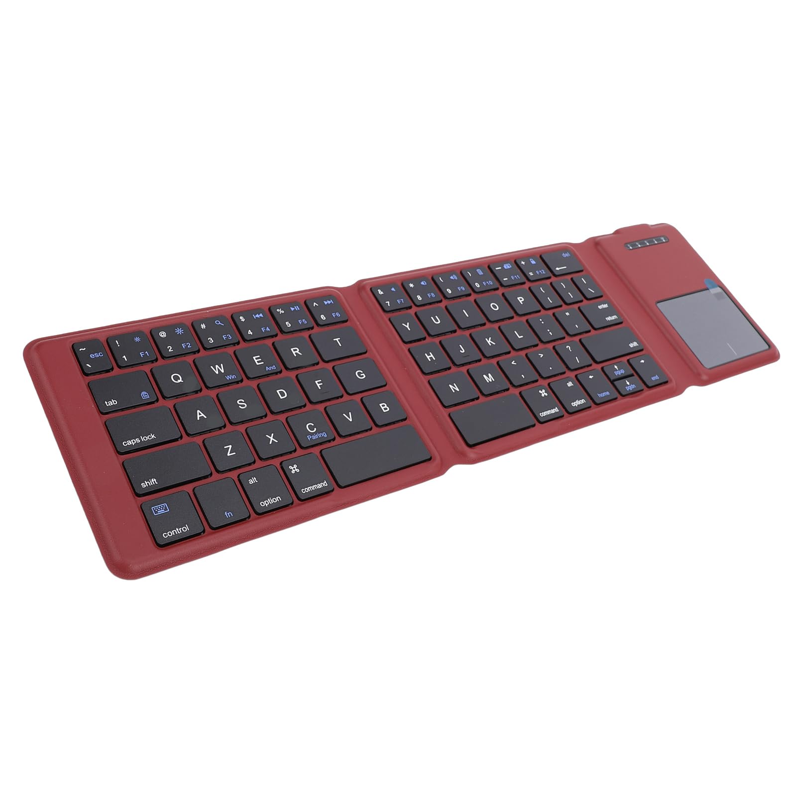 Asixxsix Tastiera Pieghevole con Touchpad, Tastiera da Viaggio Bluetooth Wireless Ultra Sottile e Pieghevole, Collega Fino a 3 Dispositivi, Ricaricabile, Tascabile, per Telefono