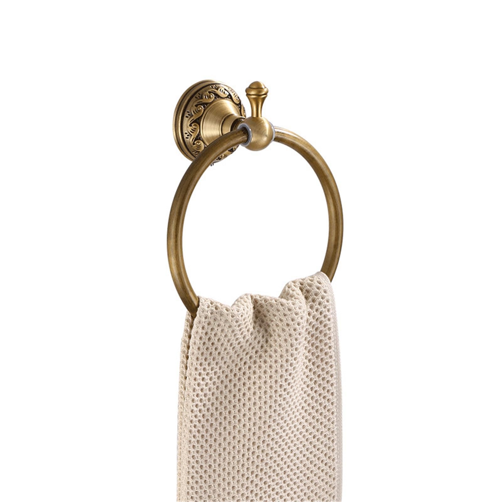 Eqnsmdtgz Gold Towel Ring Hand Bathroom Towel Ring Hanging Racks Bath For Bathroom & Kitchen