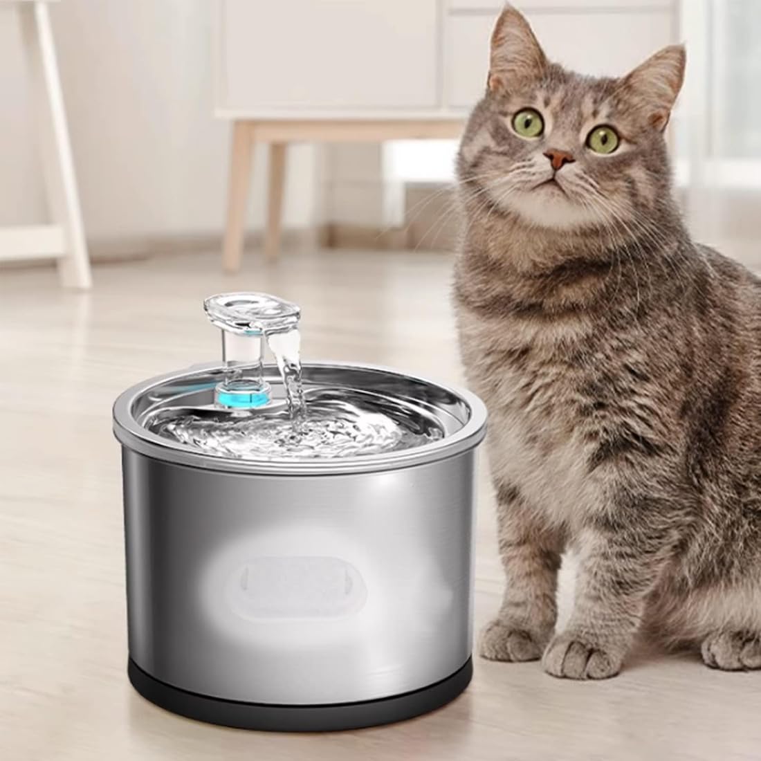 10 Filtri Per Fontanella Gatti Con Carbone Attivo - Compatibile Con PLOOHT 3.2L, Triplo Filtraggio - Foto 3