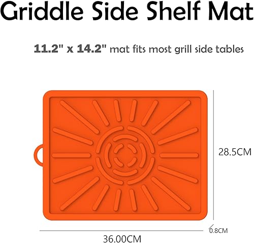 Miniatura 5 de Alfombrilla de herramientas para plancha Blackstone, alfombrilla de silicona Blackstone Accesorios para plancha, espátula para parrilla,