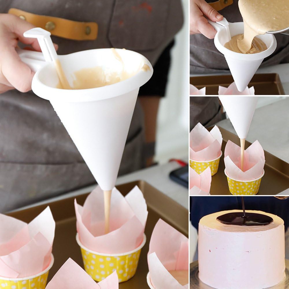 Fenleo Adjustable Chocolate Funnel for Baking Cake Decorating Tools Kitchen