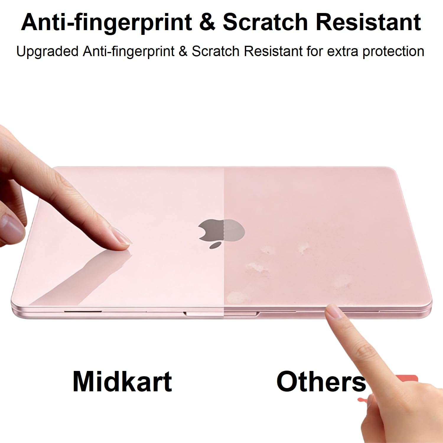 Midkart Matte Finish Case Compatible with MacBook Neo 13 inch 2026 Release Model A3404 A18 Pro Chip Ultra Thin 3 in 1 Kit Exact Fit Fingerprints Resistant Protective Hard Shell Cover, Blush Clear — Amazon image 5