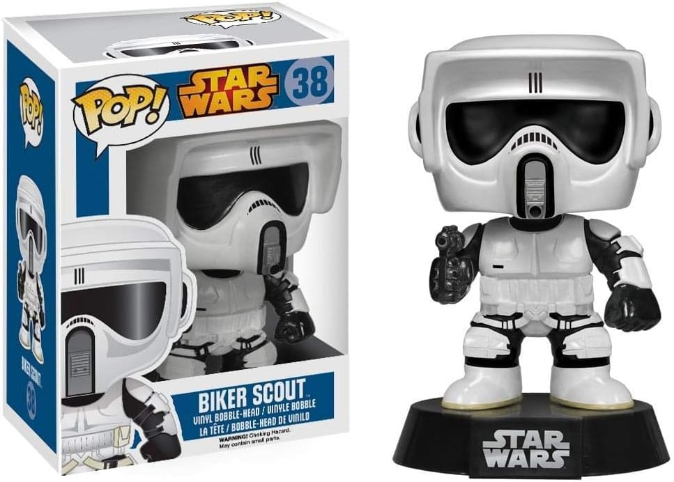 Funko Pop! Star Wars: Biker Scout #35 Vinyl Bobble-Head Figure (Bundled with Pop Box Protector CASE)