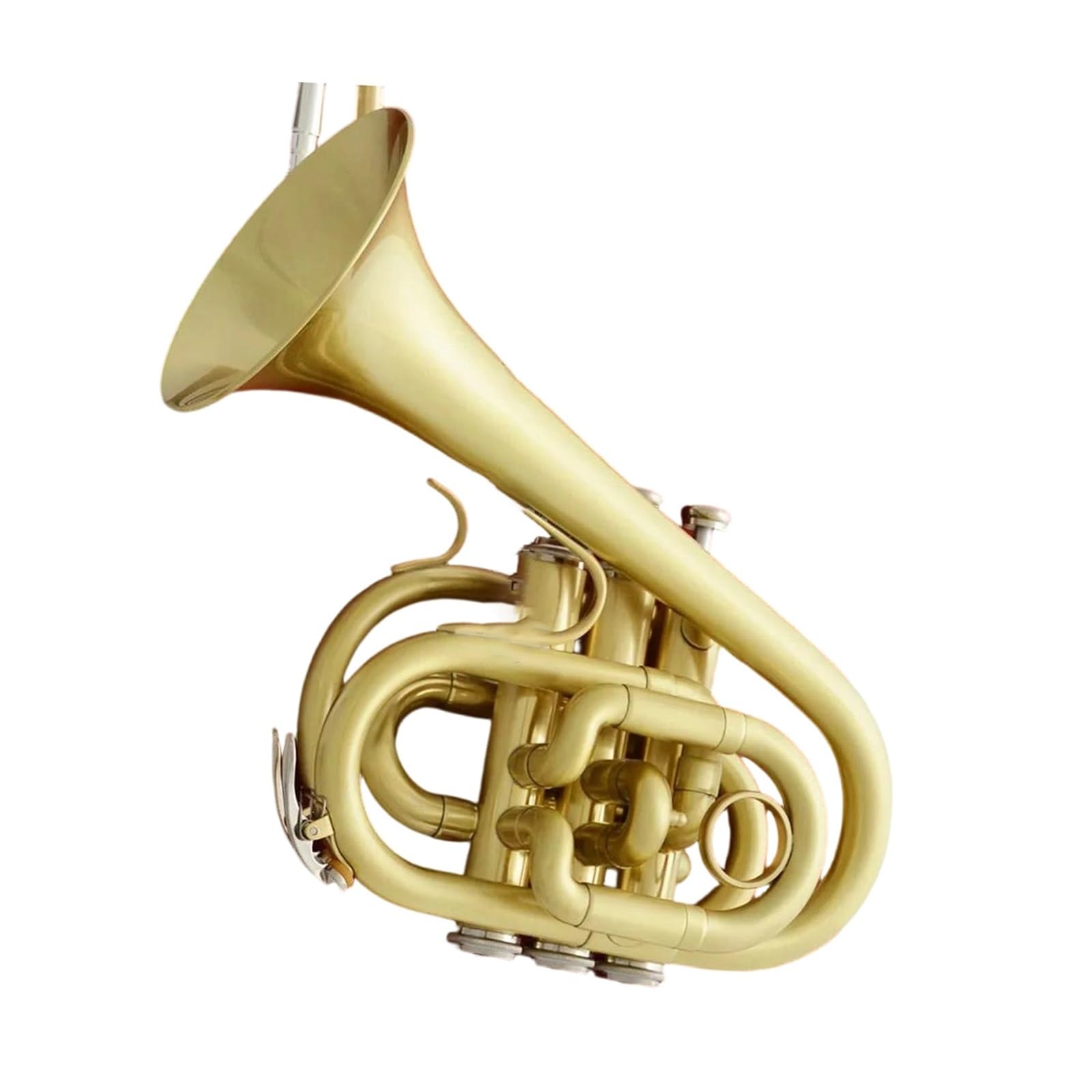 Profesjonalne Wykonanie Trąbki Trąbka Kieszonkowa Z Szczotkowanego Mosiądzu W Pudełku Profesjonalny Instrument Muzyczny