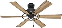 Vista 13 de Hunter Gilrock 51817 - Ventilador de techo interior de 52 pulgadas, sin luz, 6 aspas, montaje estándar, para dormitorio, sala de estar o cocina