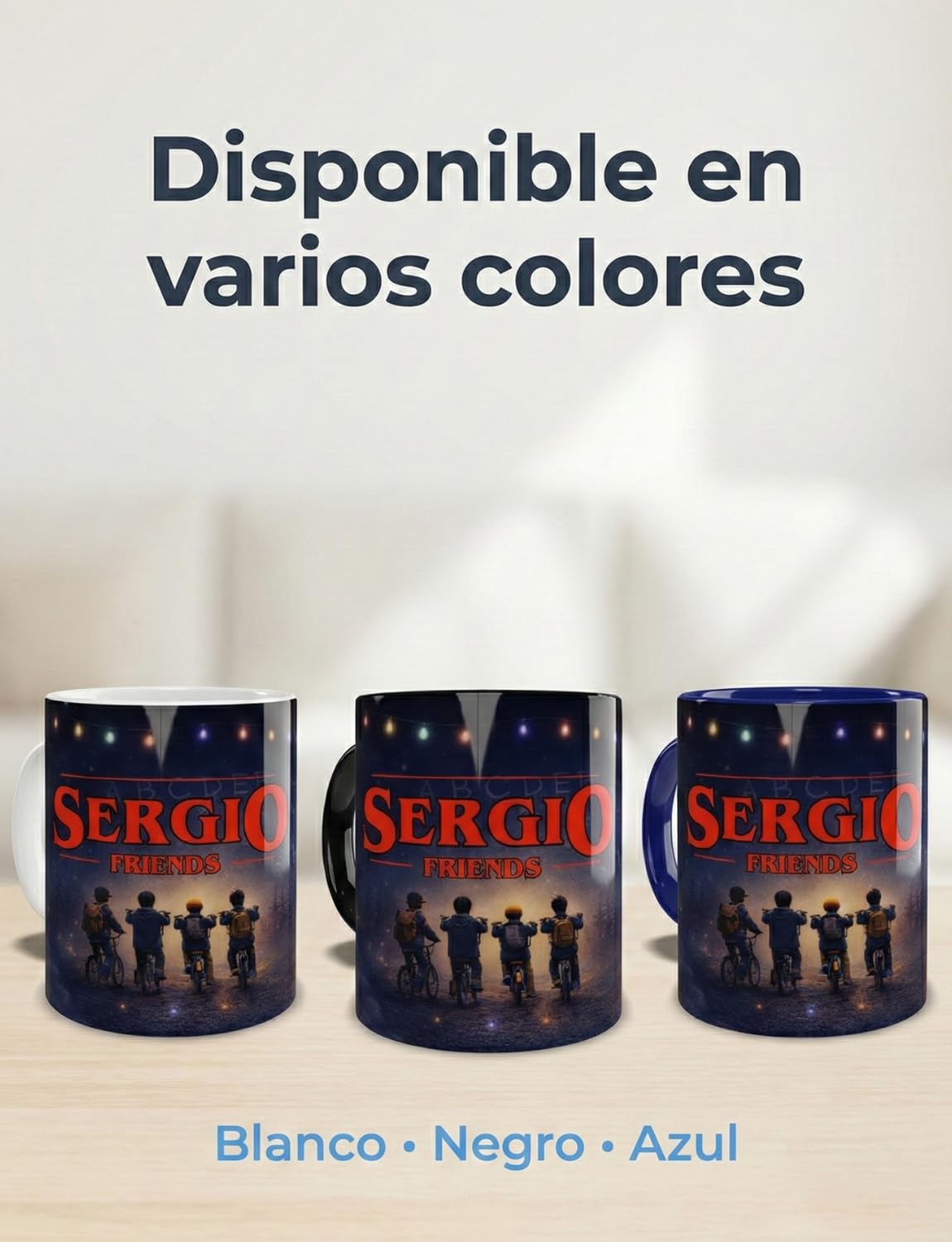 Taza personalizada con nombre y dedicatoria diseños inspirados en series y películas estilo retro ciencia ficción y cultura regalo original amigos dia del padre para cumpleaños y fans (BLACK EDITION) — view 9