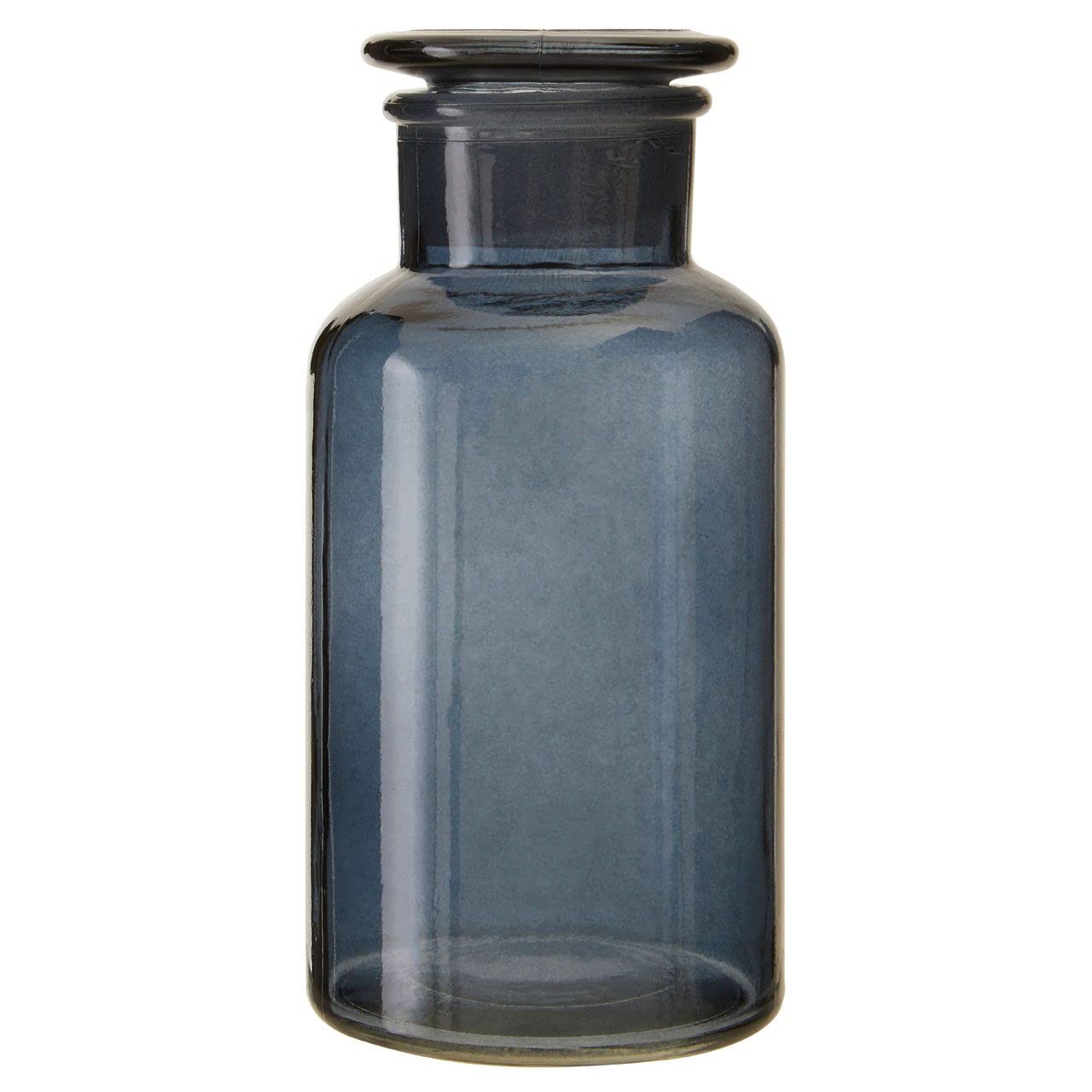 Unique Home Living Grey Apothecary Jar Reagent Bottle, 500Ml Glass Storage Jar With Lid, Reusable Vintage Refillable Container For Essential Oils, Bath Salts, Lotion, Perfume
