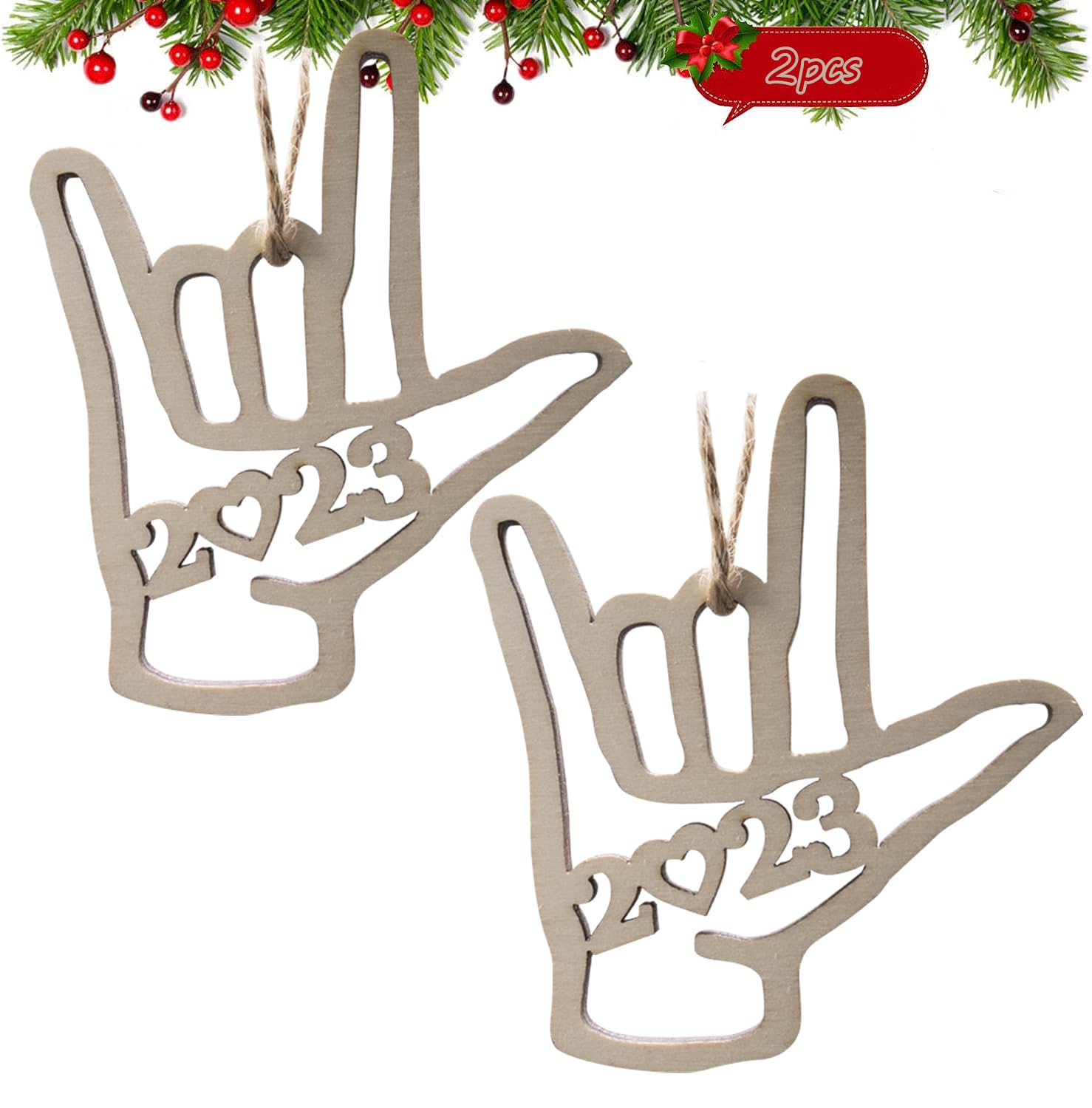 I Love You Asl Sign Language Hand Christmas Day Decor Desertcart