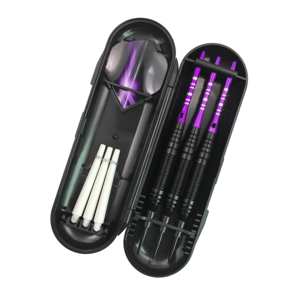 NAMOARLY 1Set Professional Needle Tipped Set with Flights and Sharpener for Dartboard Purple for Beginners and Casual Players Accurate and Easy to Use