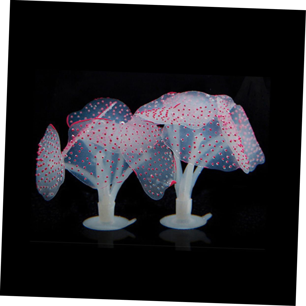 Toddmomy Décorations De D'Aquarium 2 Pièces Décorations D'Aquarium Scintillantes Ventouse Rose Fluorescente