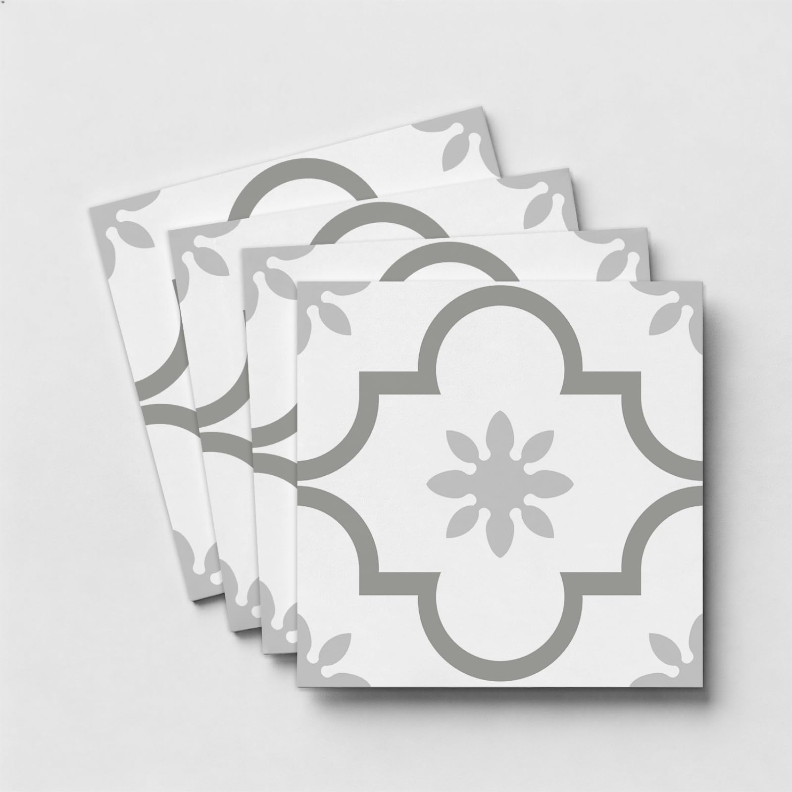 LMYSXAOZ Stick on Kitchen Tiles Grey Pattern Self Adhesive Wall PVC for Fireplace Surround Furniture Decoration Backsplash Bathroom Tile Stickers Waterproof