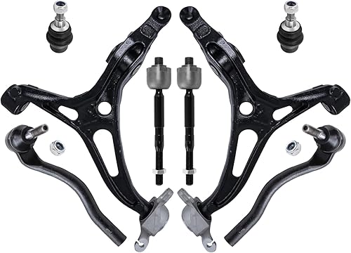 Miniatura 843 de Detroit Axle - Kit de brazos de control de extremo delantero RWD para Dodge Ram 03-06 2500 3500, 2 brazos de control superior con rótula 2 varillas